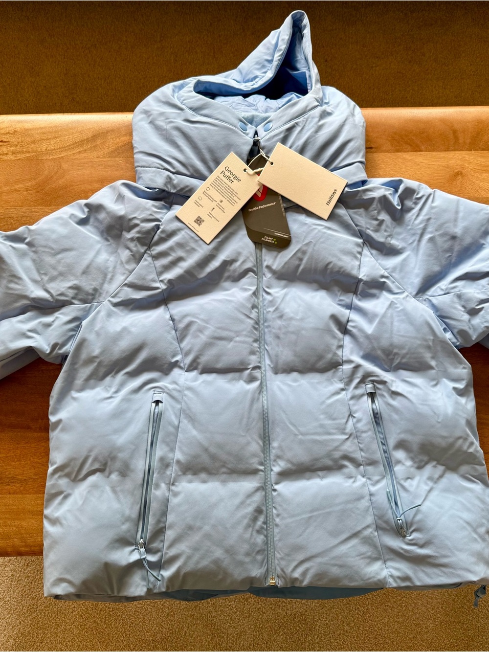 NWT Halfdays Georgie Puffer in Forget Me Not - New with Tags - Picture 2 of 11
